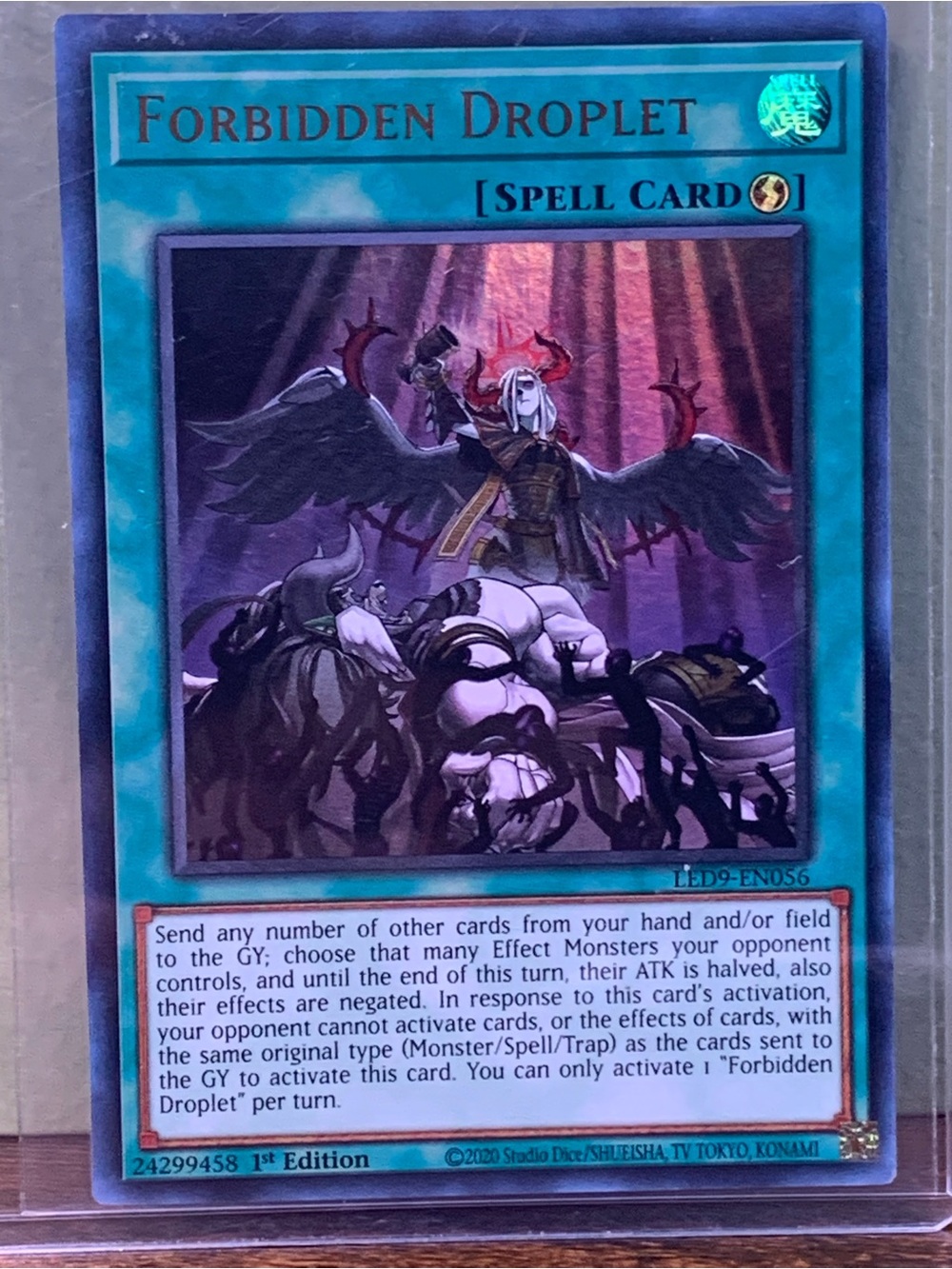 Forbidden Droplet - Blue Holographic Spell Card